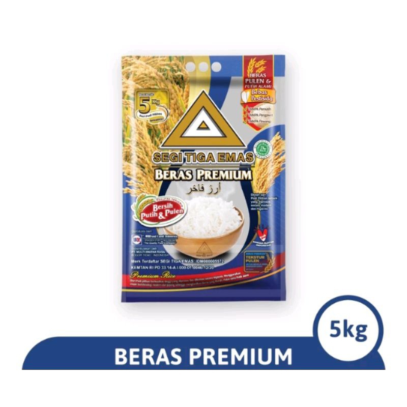 

Beras Premium 5 kg Merek Segitiga Emas