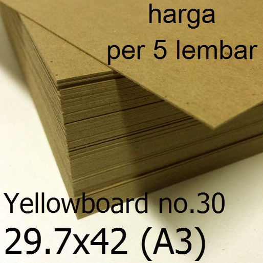 

KODE V49T Yellow board no3 bot karton hard board 297x42 A3 bundling