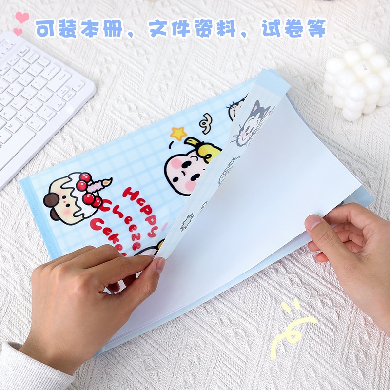 

gk 4PCS Pouch Transparan A4 / Map Kancing A4 / Folder Bag Sario A4