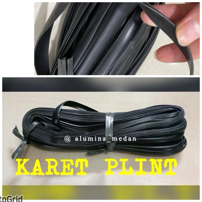 Karet PLINT 035 warna HITAM / Karet Frame Jendela atau Pintu Aluminium