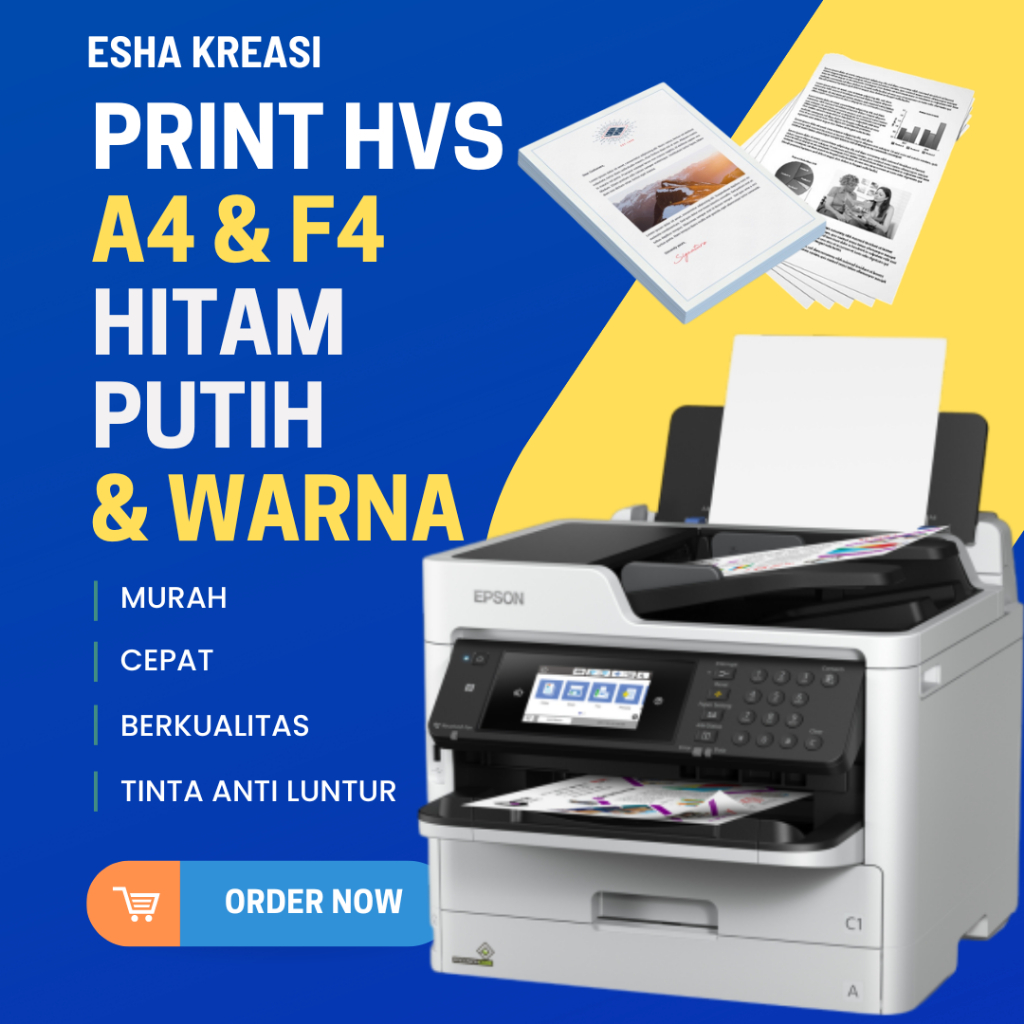 

Jasa PRINT A4 / Cetak Kertas A4 , buku, makalah, skripsi, tugas, soal A4 BW/COLOR Instan