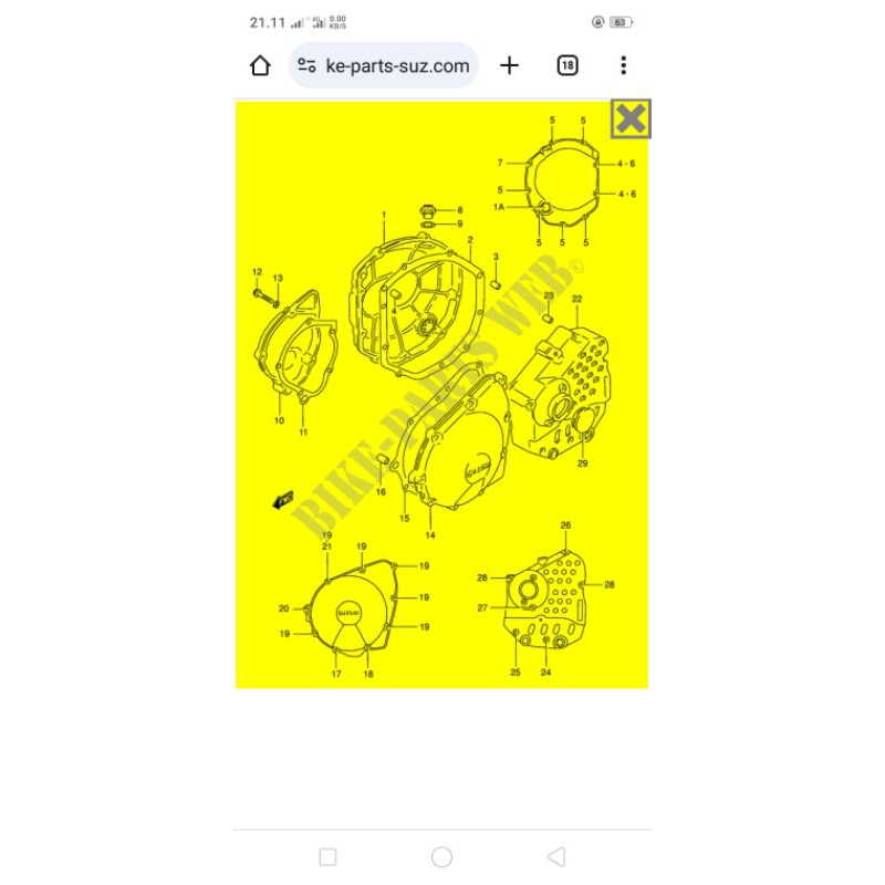 Gasket Pulser Suzuki GSX750 Police Inazuma Original