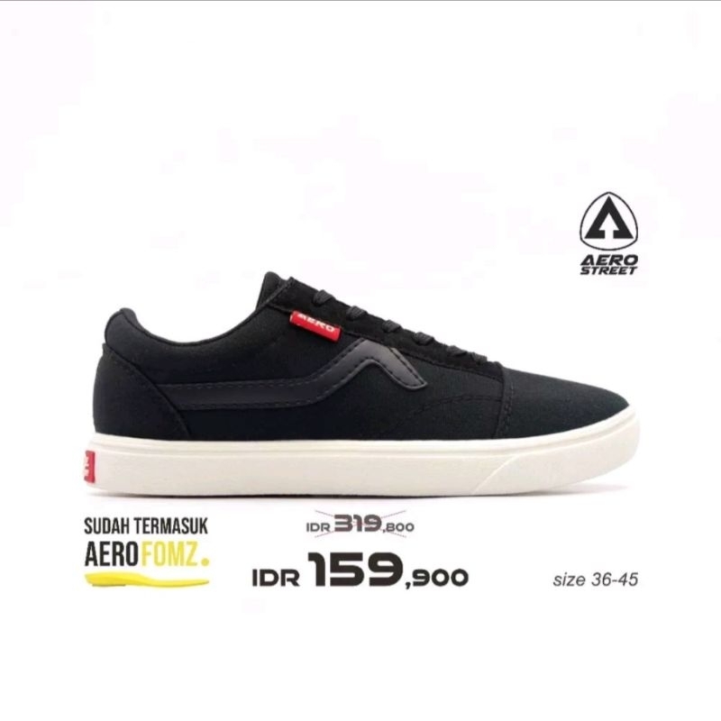 Aeroatreet 37-44 Massive Low Hitam Hitam
