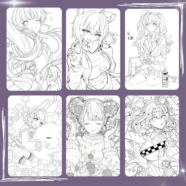 

KODE Q77S 5 Lembar Gambar Sketsa Mewarnai Anime Cewek