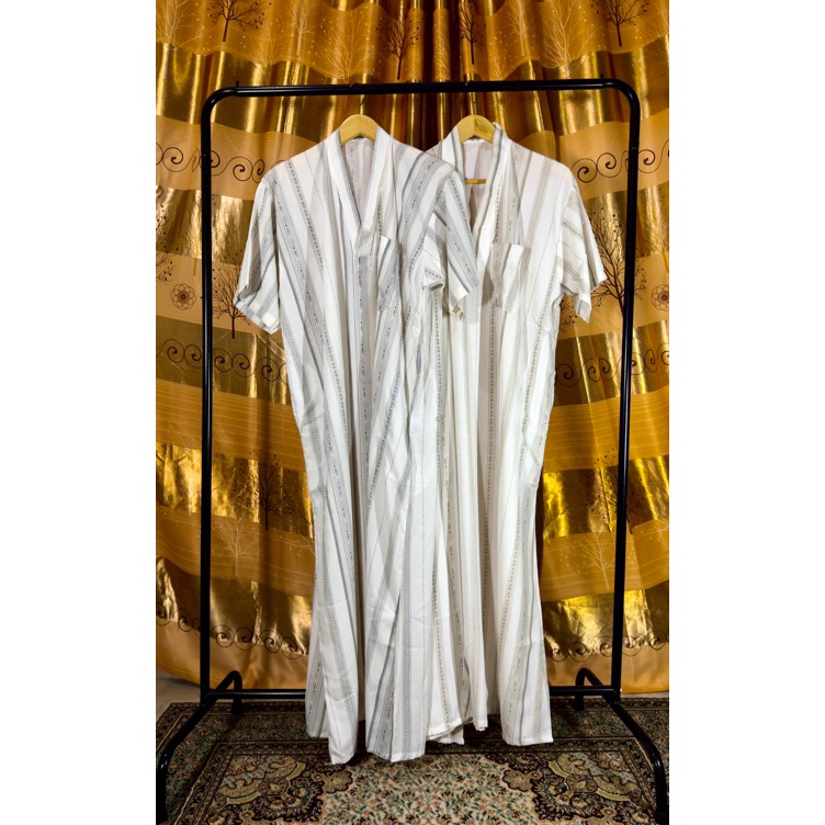 Terpopuler  BTKR  Baju Muslim Jubah Gamis Tidur Motif Pria Remaja Anak Tangan Pendek Model Arab Saud