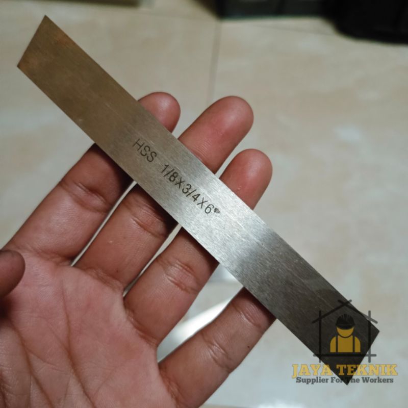 mata pahat bubut HSS 1/8 × 3/4 × 6 inch rectangular flat cut off