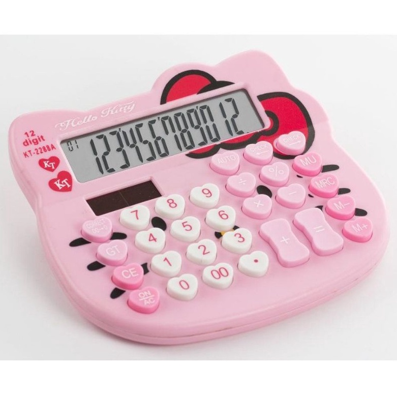 

KODE L14Z Kalkulator HELLO KITTY pink 12digit calculator hellokitty KT2288