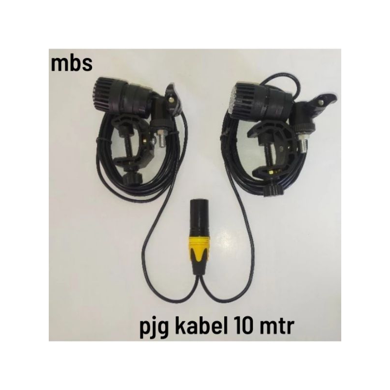mic rebana hadroh banjari tam marawis model dobel pjg kabel 10 meteran