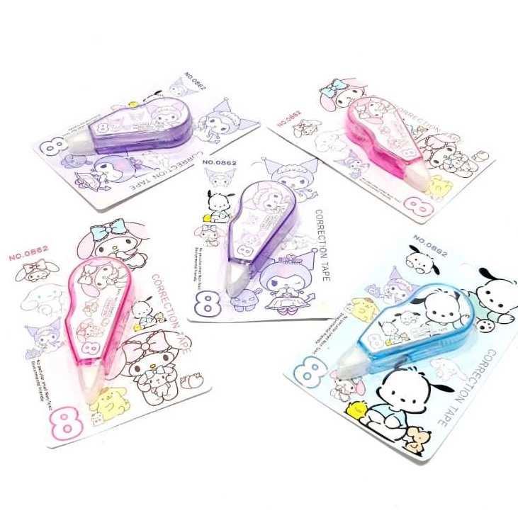

KODE D93B Harga Grosir 24 PCS correction tape SANRIO No 862 8M X 5MM