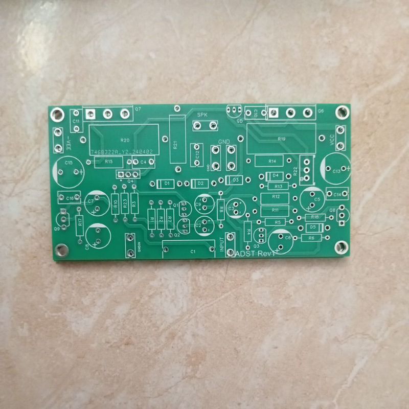 PCB Power Amplifier dobel layer untuk TIP142 TIP147 100watt