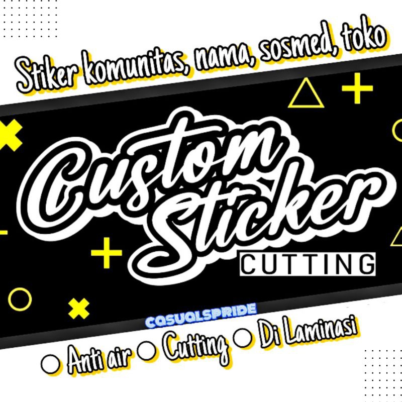 

Custom Cetak Bikin Stiker Murah Cutting/DieCut Hologram Helm, Laptop, Hp, Komunitas ( Anti Air )