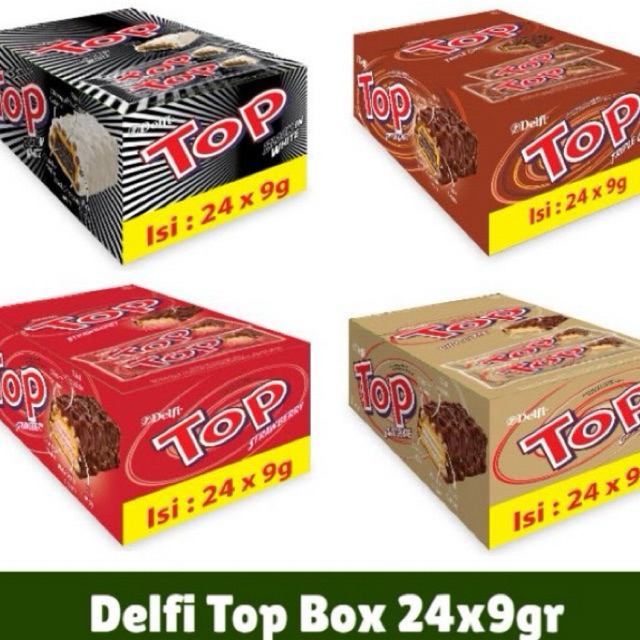 

[MT] 1Box Top Delfi Wafer 9gr x 24Pcs Snack Wafer Cemilan