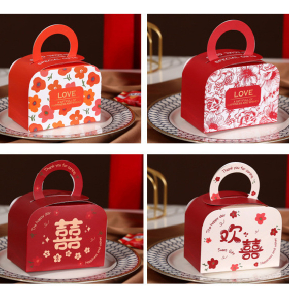 

GOODIE BAG BOX KOTAK PERMEN COKLAT SOUVENIR PERNIKAHAN WEDDING SHUANG XI LOVE MERAH