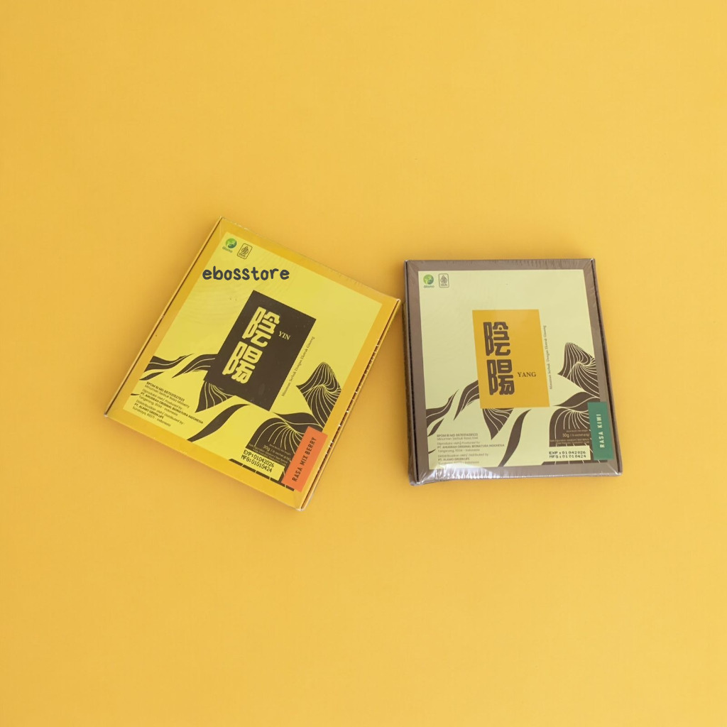 

MINUMAN SERBUK RASA KIWI DAN MIX BERRY | YIN & YANG | DENGAN EXTRAK GINSENG 1 BOX ISI 10 SACHET ORIGINAL.