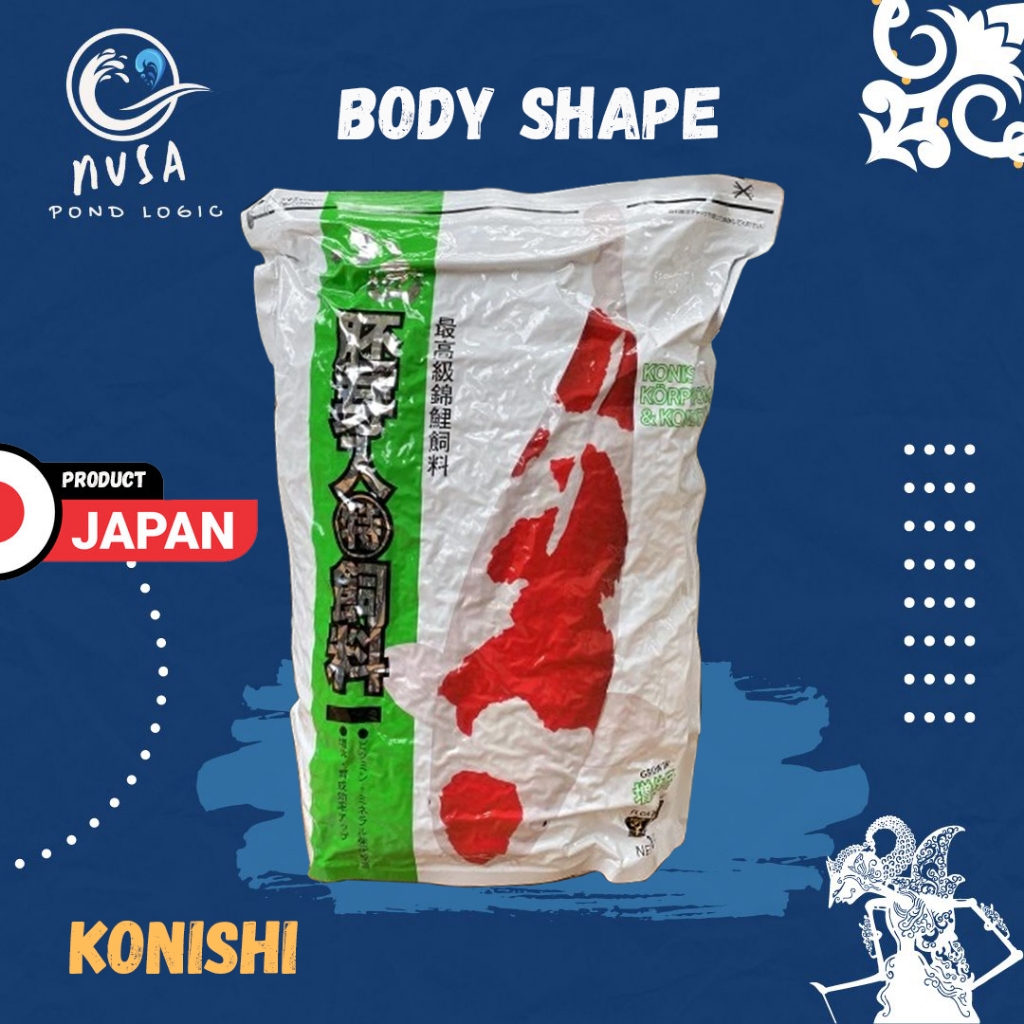 Pakan Koi Konishi Body Shape 5kg Floating Makanan Ikan Koi Japan