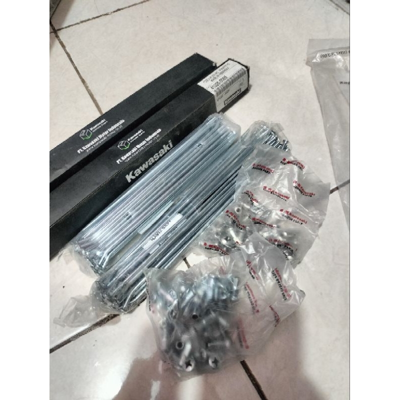 Jari jari velg depan belakang KLX 150 Bf Original Kawasaki