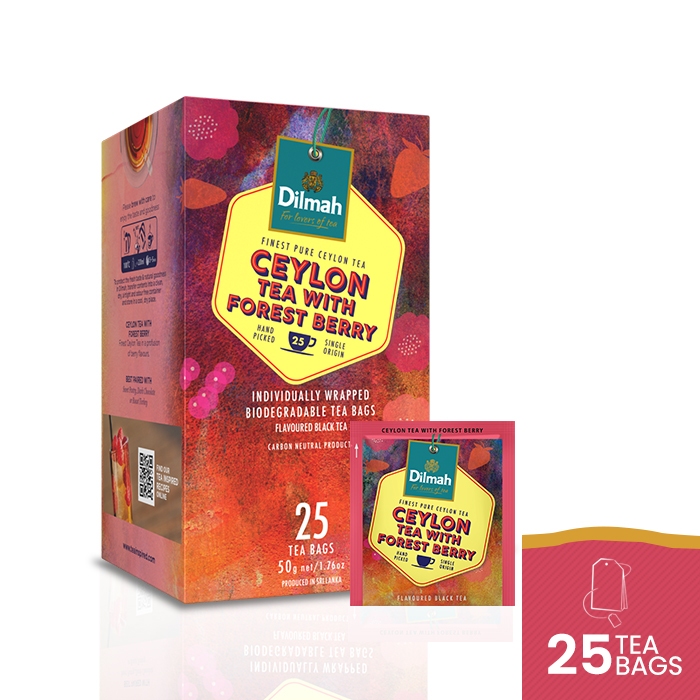 

Dilmah Yum Ceylon Tea with Forest Berry 25s - Teh Celup