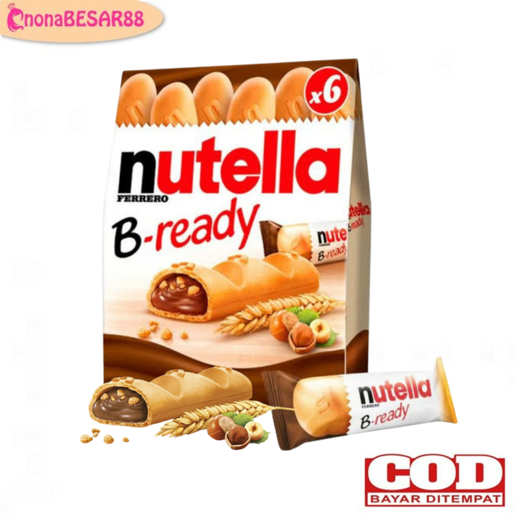 

Nutella B-Ready 132gr / Cemilan Coklat / Snack