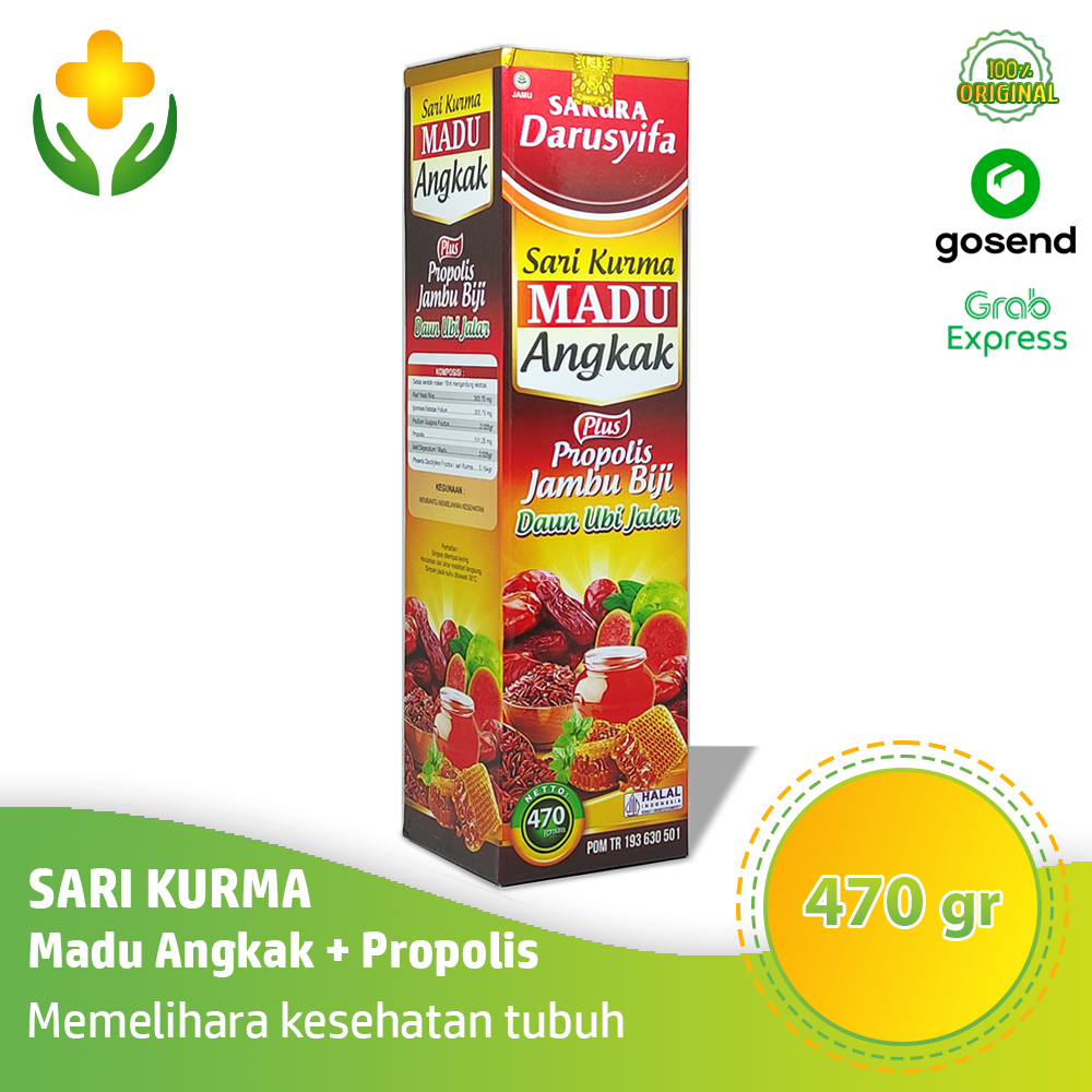 

Sakura Darusyifa Sari Kurma Madu Angkak Plus Propolis Jambu Biji 470 g Madu Trombosit