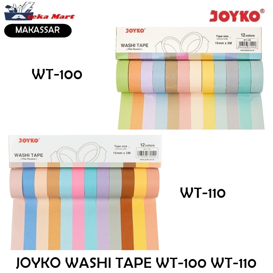 

JOYKO WASHI TAPE WT-100 WT-110 [15MM X 3 M ]