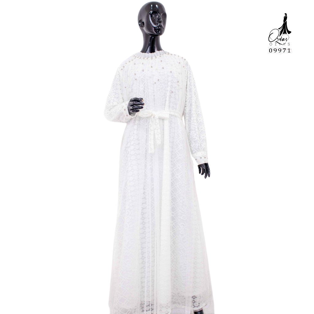 Ozias - Gamis Brokat 09971 Ld 105 I Gamis Nikahan Simpel I Gamis Seragam Pesta