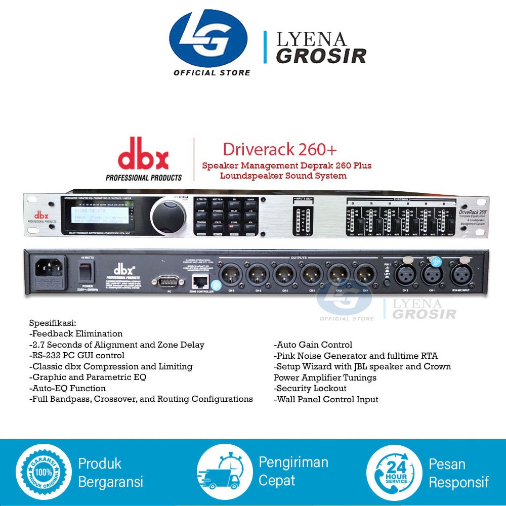 Speaker Management Driverack DBX 260+ Deprak 260 Plus Loundspeaker Sound System