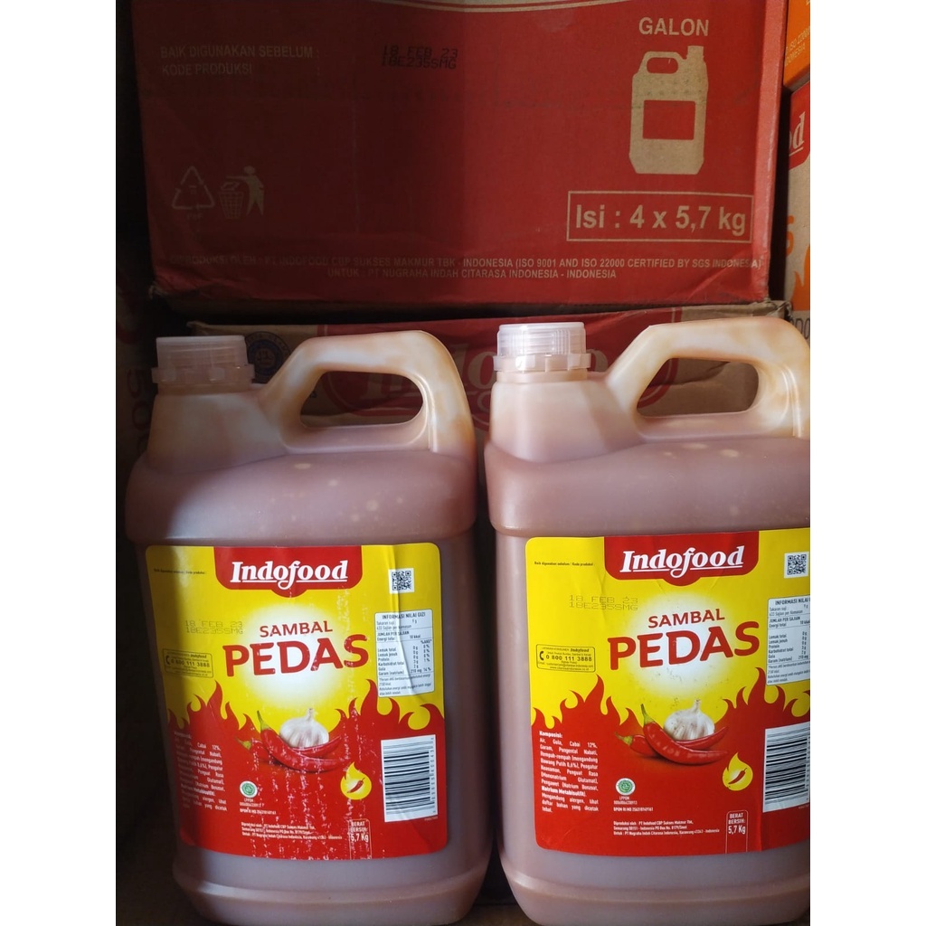 

Indofood Sambal Pedas Galon 5,5 Kg