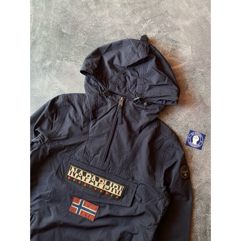 Ready stok ❗️ napapijri Rainforest anorak jaket Drak navy original
