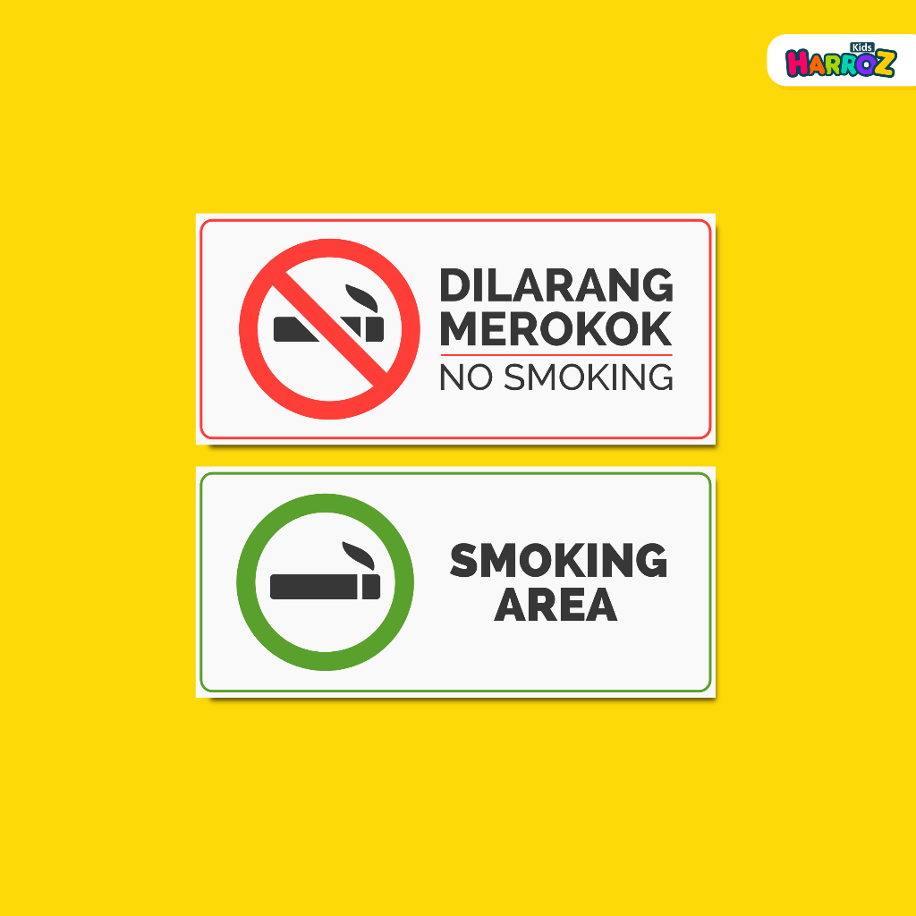 

Sticker No Smoking Stiker Dilarang Merokok Vinyl Kuat & Anti Air