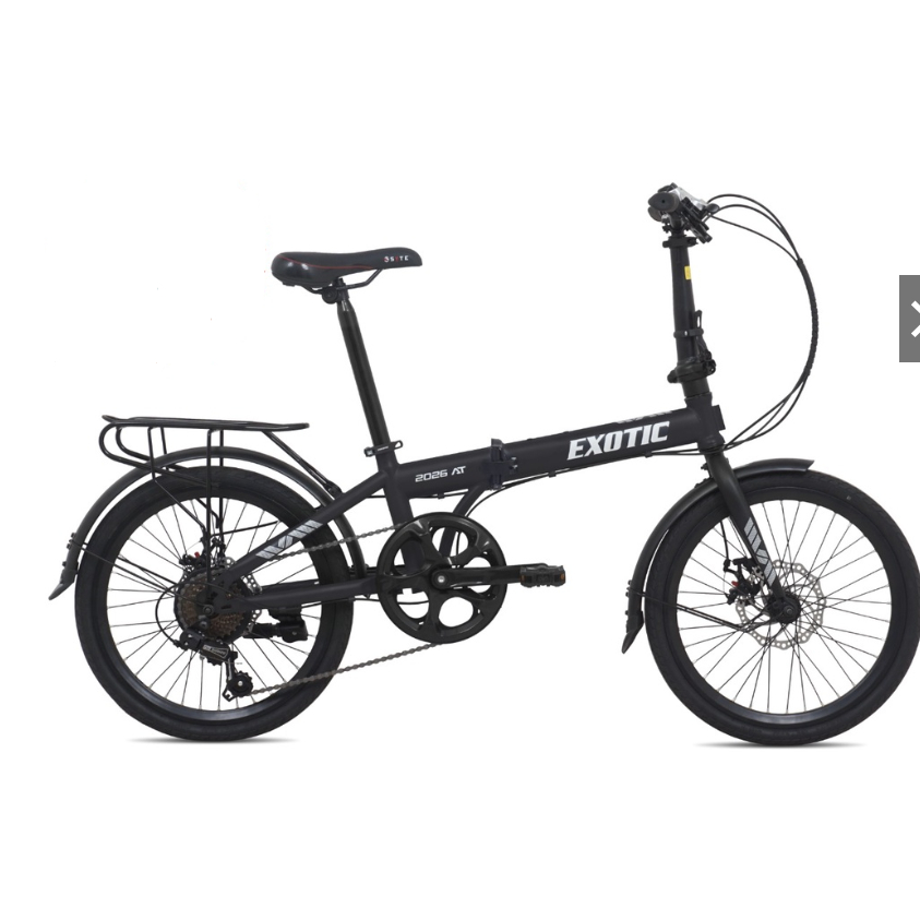 Sepeda Lipat 20 Inch Exotic 2026 AT - Black Matte - BEKAS PAKAI
