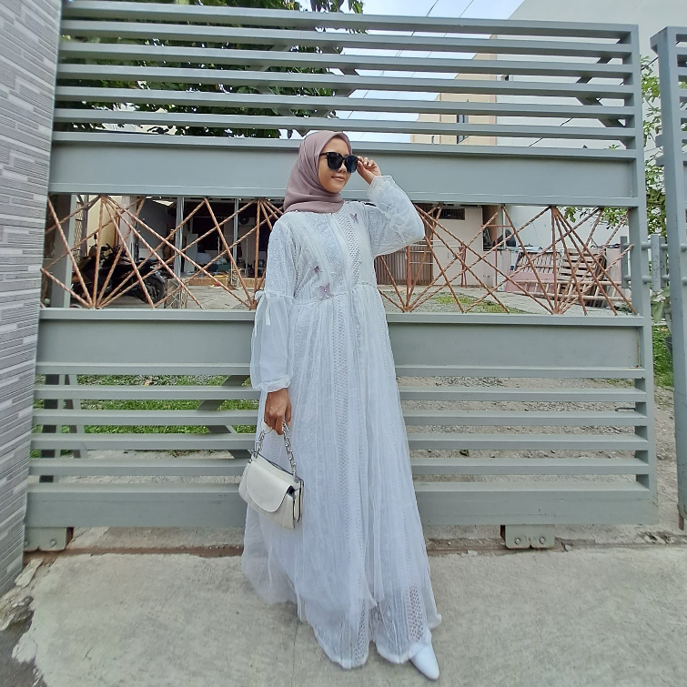 GAMIS GAUN PESTA BROKAT MIX TULLE KUPU-KUPU JULIET DRESS FULL FURING/COD/GAMIS KONDANGAN BRIDESMAID