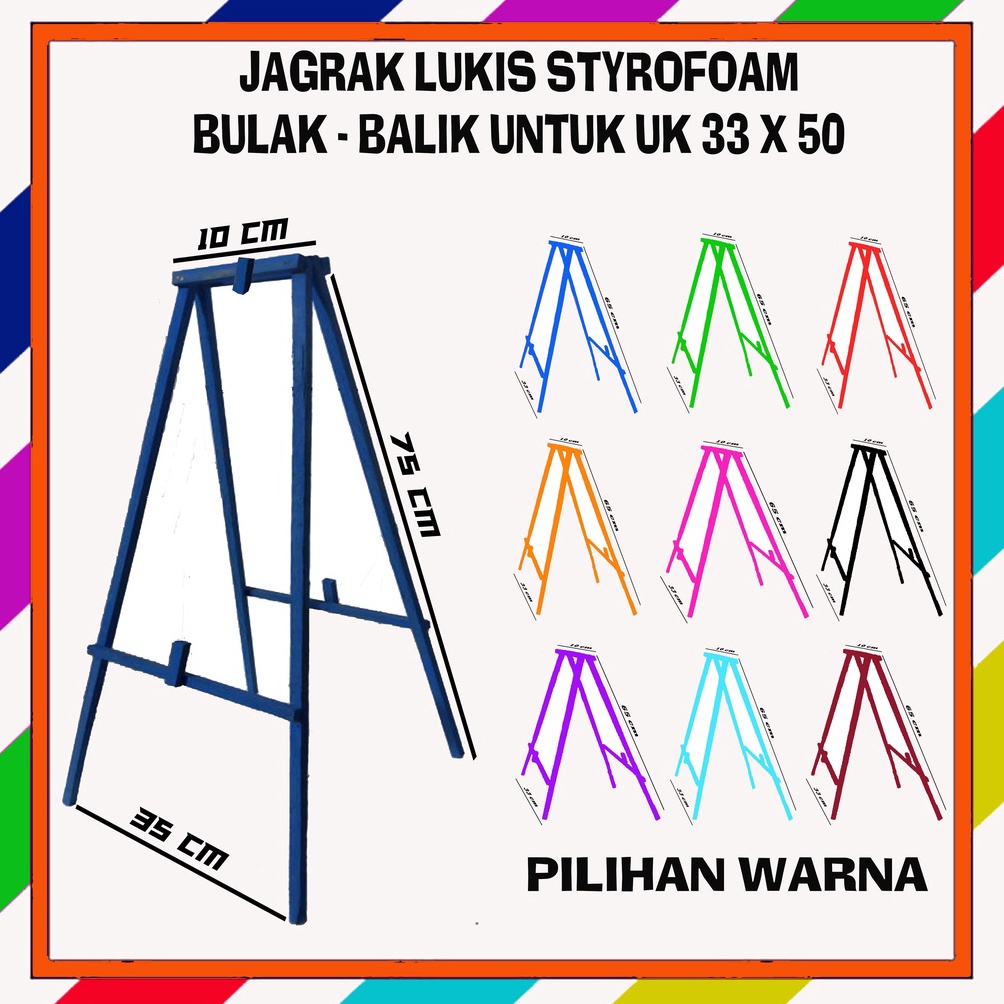 

KODE J6G7 Stand Meja Jagrak Lukis Untuk Styrofoam uk 33 x 5