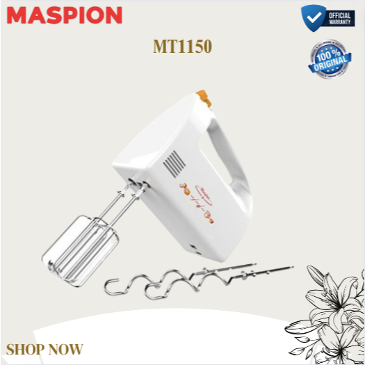 MASPION HAND MIXER MT 1150/MT1150/MT-1150/MIXER TANGAN/PENGADUK MIXER ORIGINAL MASPION/GARANSI RESMI