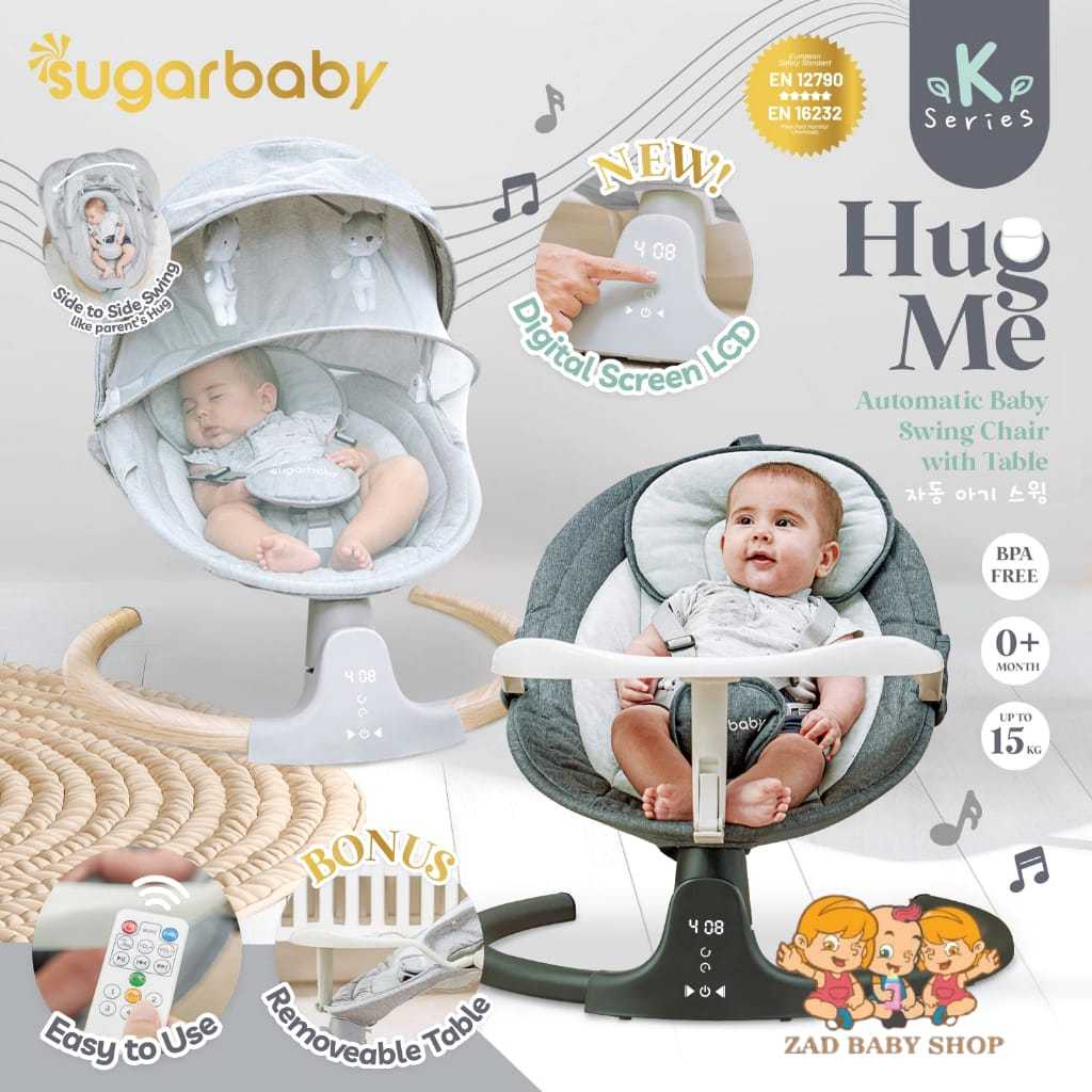 Sugar Baby Hug Me Automatic Baby Swing Chair with Table & NEW Sugar Baby Hug Me K-Series  Automatic 