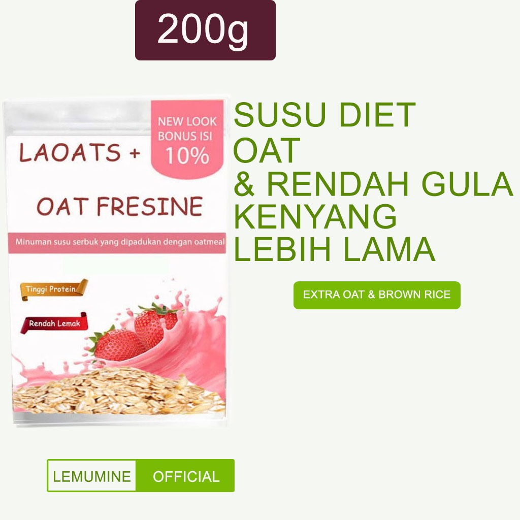 

Susu Oat Pelangsing Badan Low Fat Oat Milk Diet Pengganti Makan Susu Bubuk Oatmilk Penurun Berat Badan Laoats