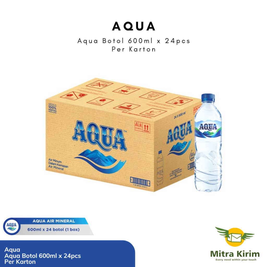 

Aqua Botol 600ml x 24pcs - Per Karton