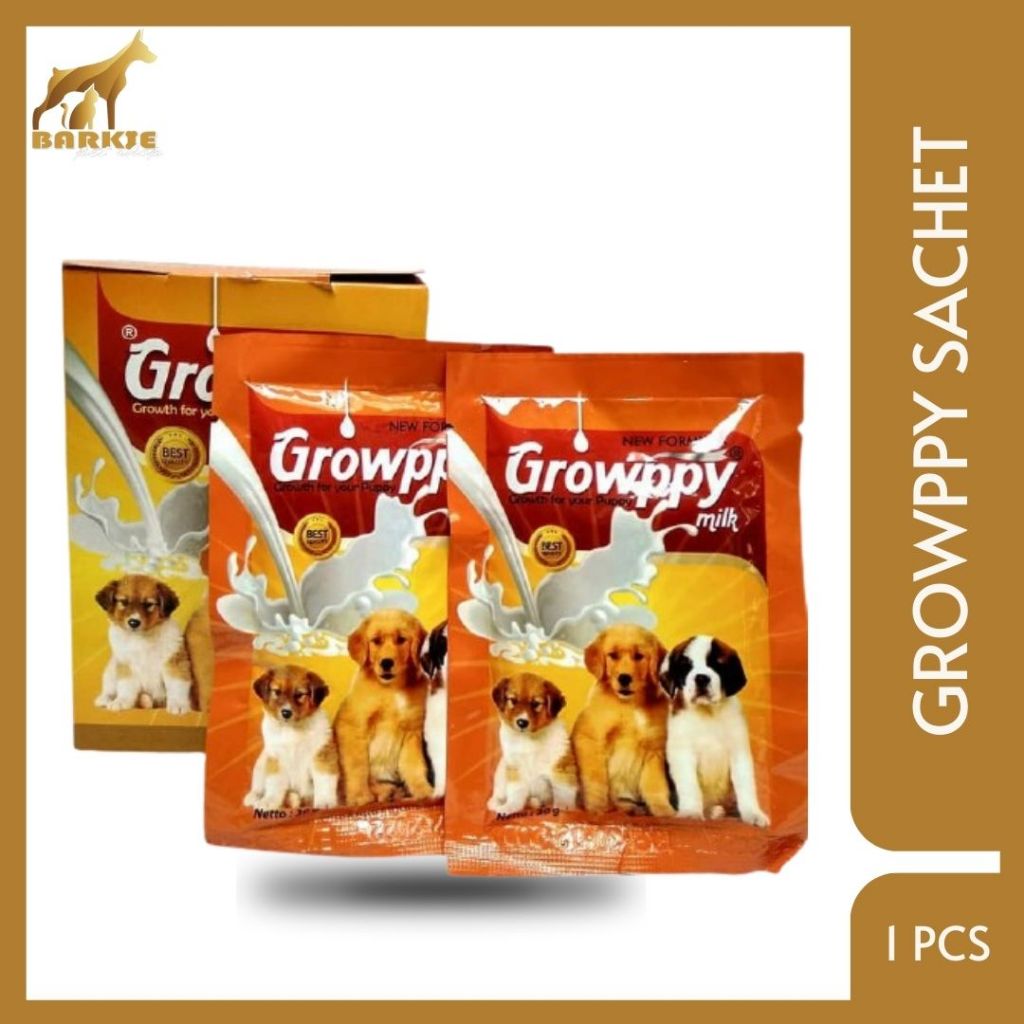 susu bubuk anak anjing - growppy dog milk sachet 30 gr - susu anjing
