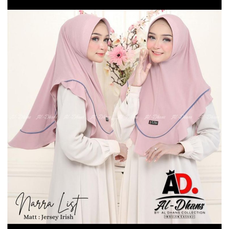 Bergo Narra List Al Dhans Hijab instan