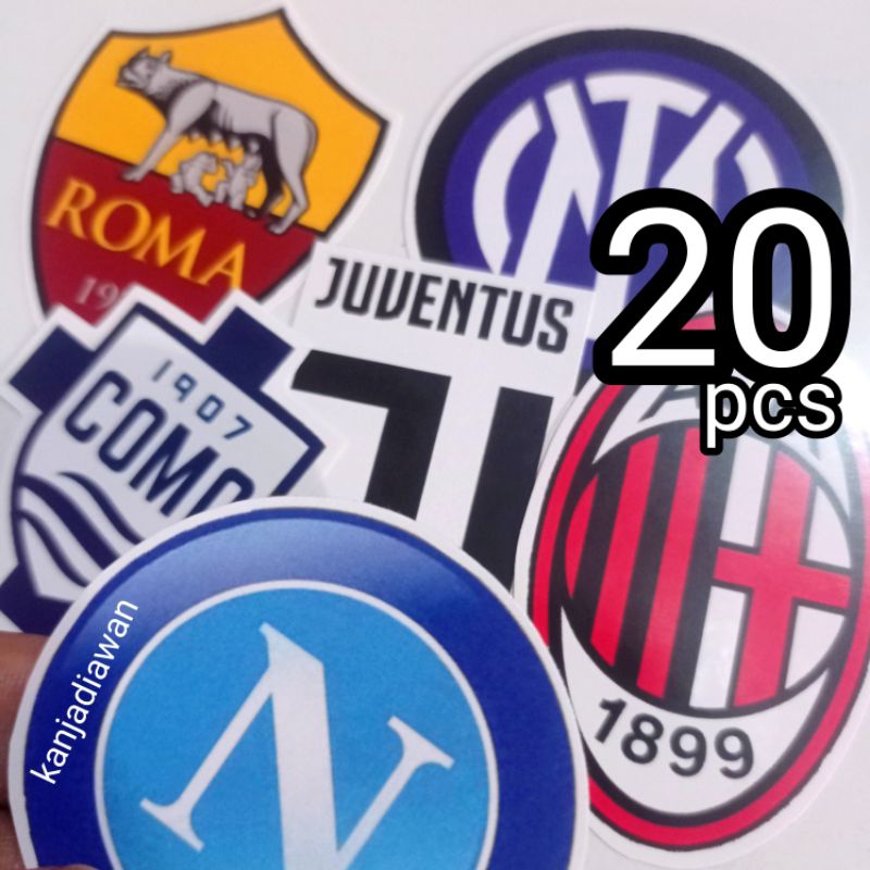 

Stiker Logo Sepak Bola Italia 20pc Serie A Stiker Logo Italy
