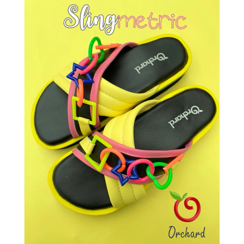 Sandal matriks Yellow / sandal couple ibu anak sister