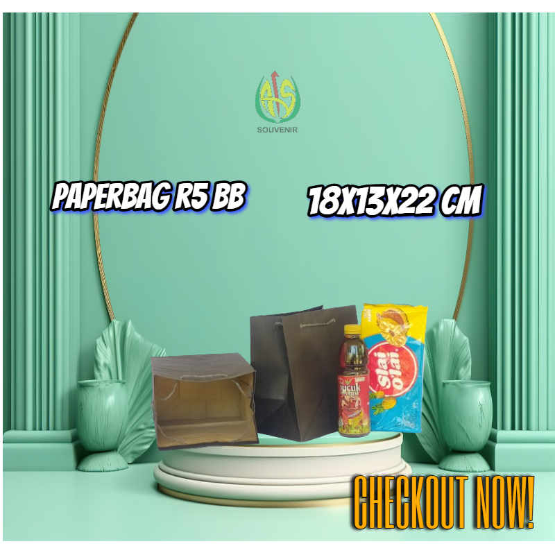 

Tas Souvenir R5 BB / Hitam Polos / Ukuran 18x13x22 cm / Isi 1 Pcs