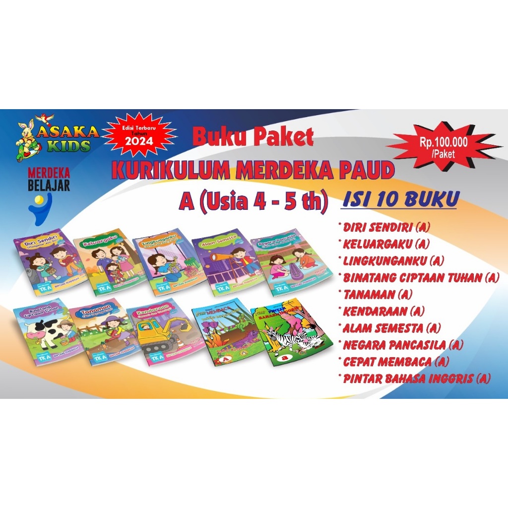 

Buku PAUD Kurikulum Merdeka 5-6 Tahun TA 2024/2025 Semester 1 Asaka Prima