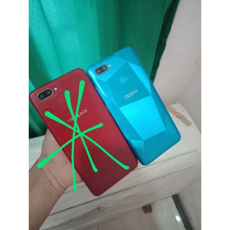 Hp oppo a12 minus lcd retak