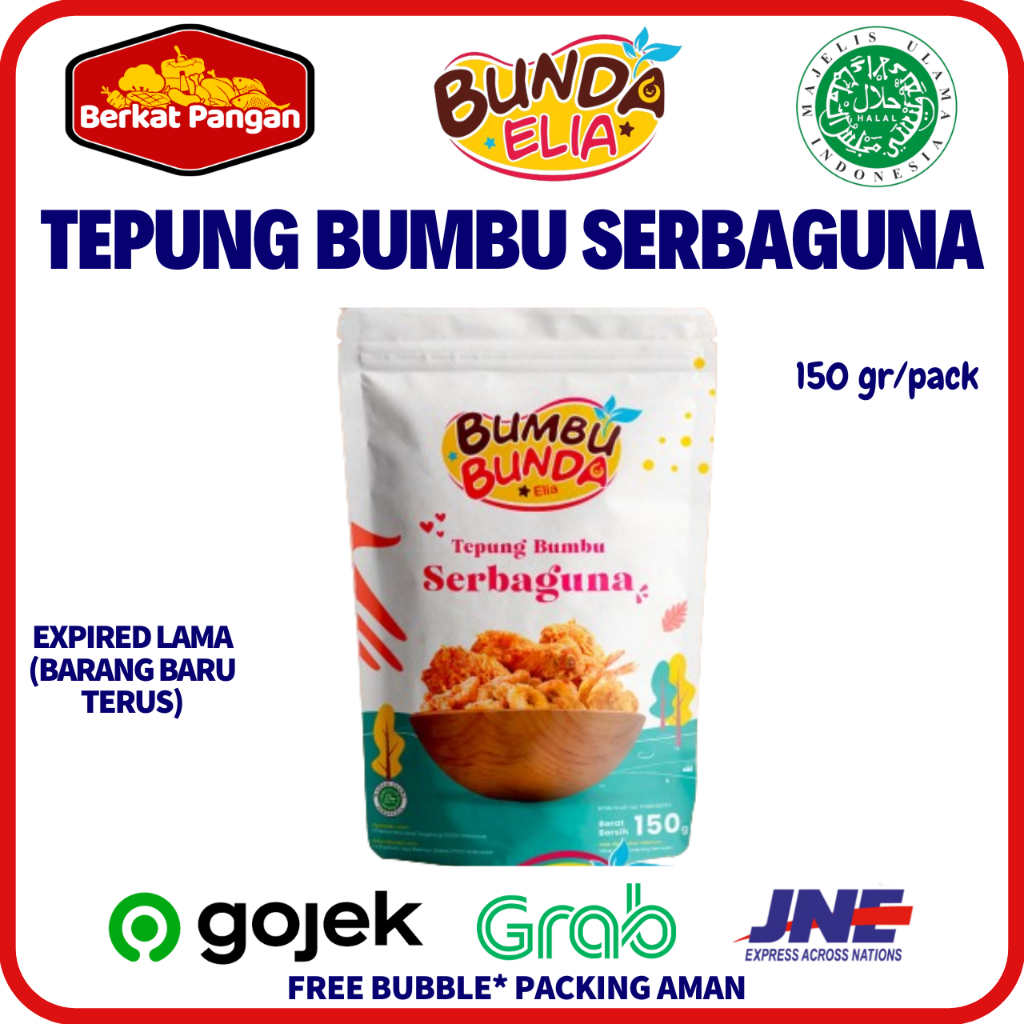 

Bumbu Bunda Elia Tepung Crispy Non MSG Non Pengawet / Tepung Bumbu Serbaguna MPASI
