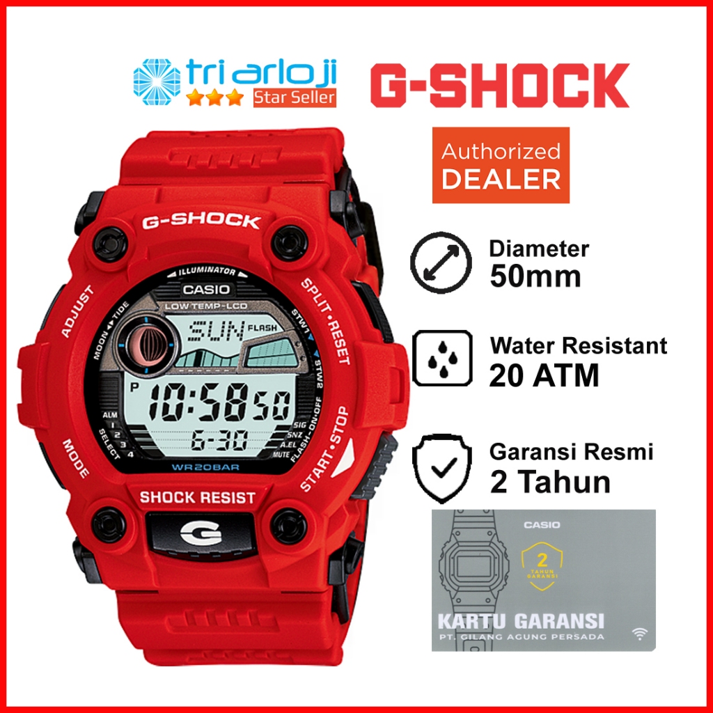 Casio G-Shock G-7900A-4DR Jam Tangan Pria GSHOCK G7900A G-7900A-4 G-7900A G7900A Merah