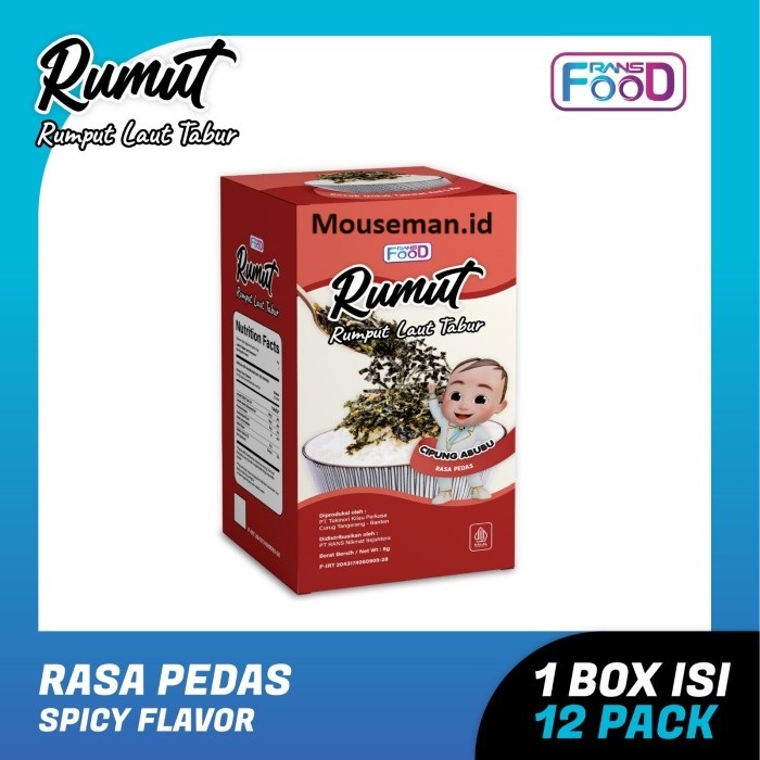 

1PCS Rumut Rumput Laut Tabur CIPUNG ABUBU RASA PEDAS 8GR