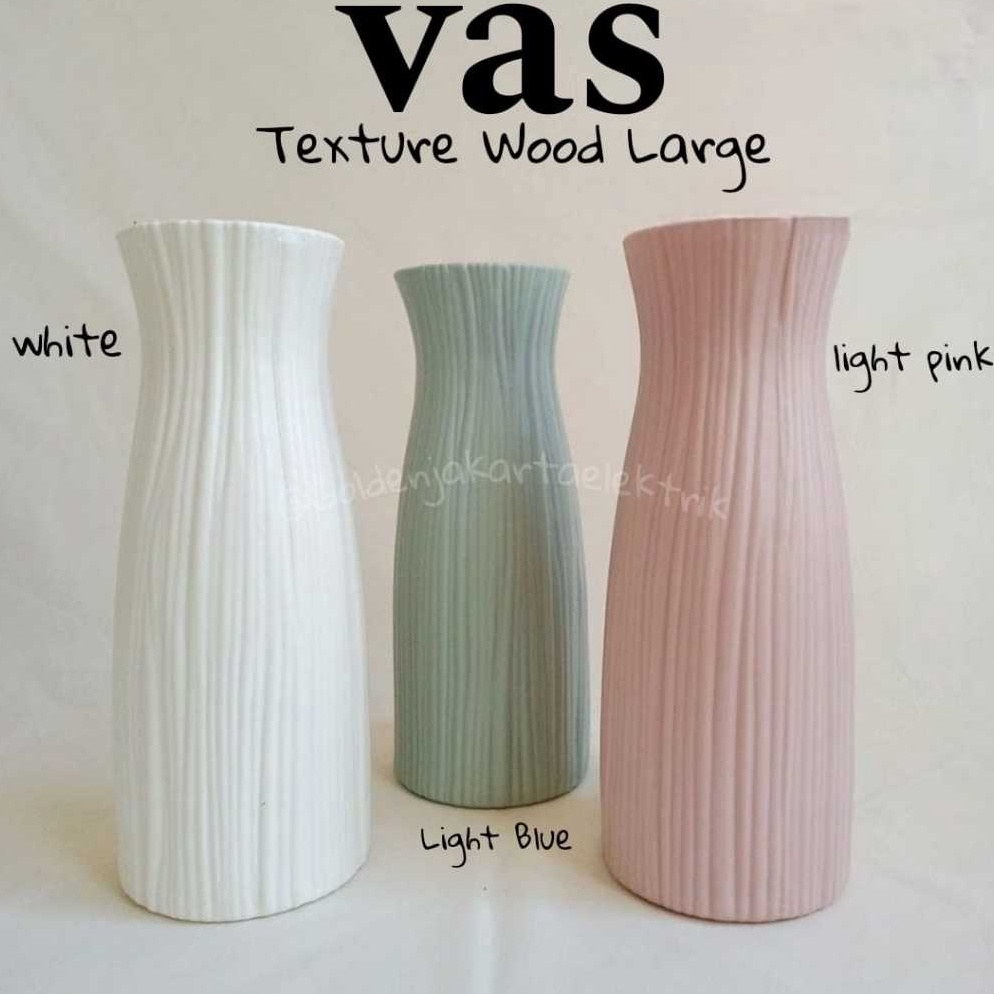 Modern Vas Bunga Plastik Serat Kayu  Pot Bunga Estetik  Hiasan Dekor Rumah