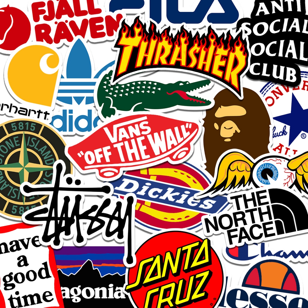 

Stiker Sticker Branded Brand Logo Band Stiker Pack Distro Vinyl Aesthetic Helm Laptop Hp Tumblr