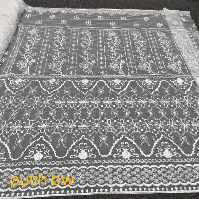 Bahan Kain Kebaya Sapto/Kain tille Sapto motif terbaru