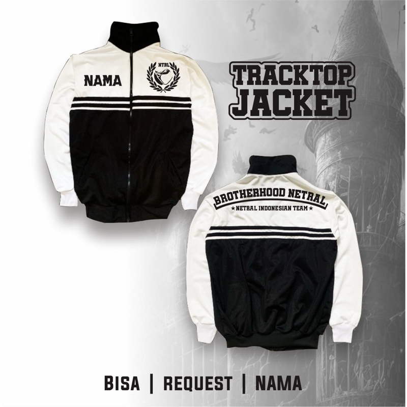 Jacket Tracktop Bordir Casual Brotherhood Netral Indonesia Team by Dailywear